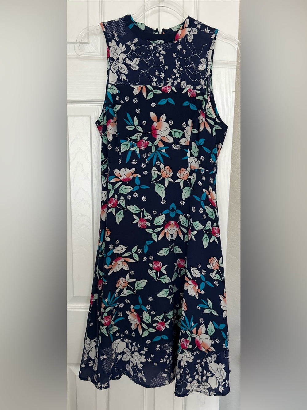 Yumi Kim Navy Floral Sleeveless Fit-and-Flare Dress